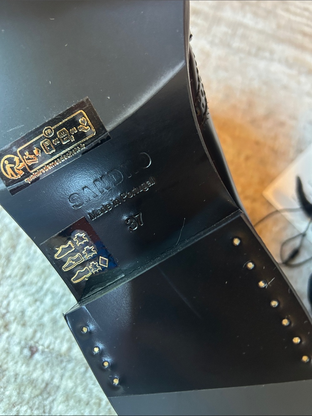 Sandro Multi-Buckle Mary Jane Loafers, Black, Wing Tip, Size 37FR, 7US MSRP $520 - Picture 10 of 11